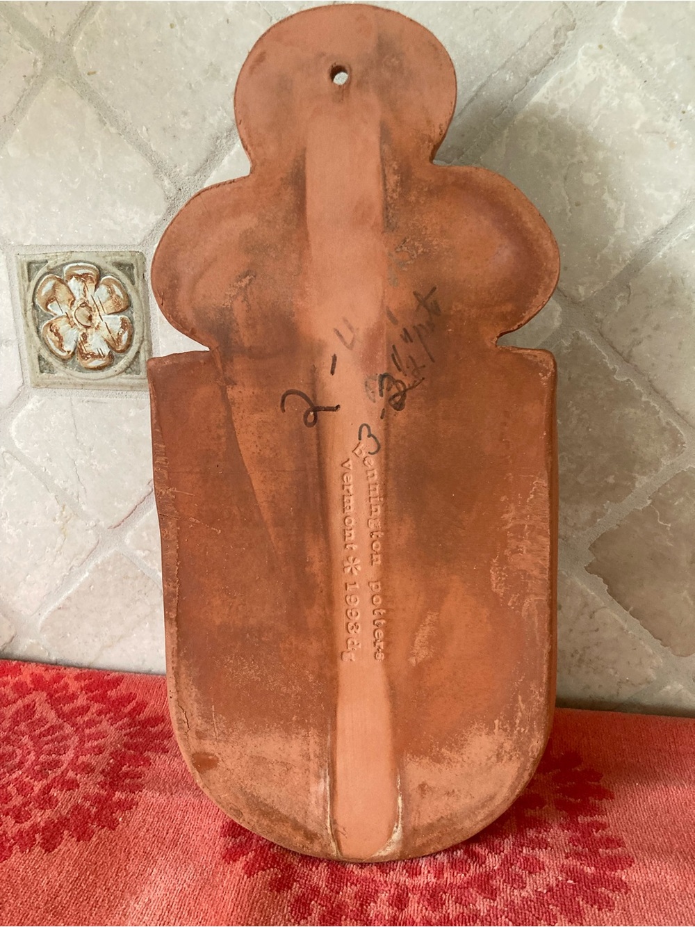 Vintage Terracotta Wall Pocket Planter - Picture 3 of 7